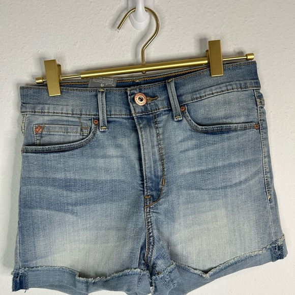 Levi’s Denizen High-Rise Distressed Denim Cutoff Shorts Size 6/7 Trendy - Picture 3 of 6